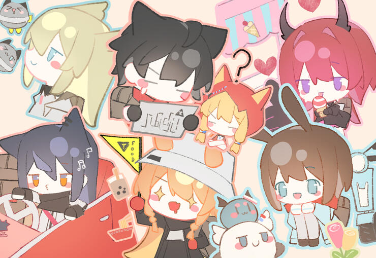 Arknights and Arknights Endfield chibi Fanart